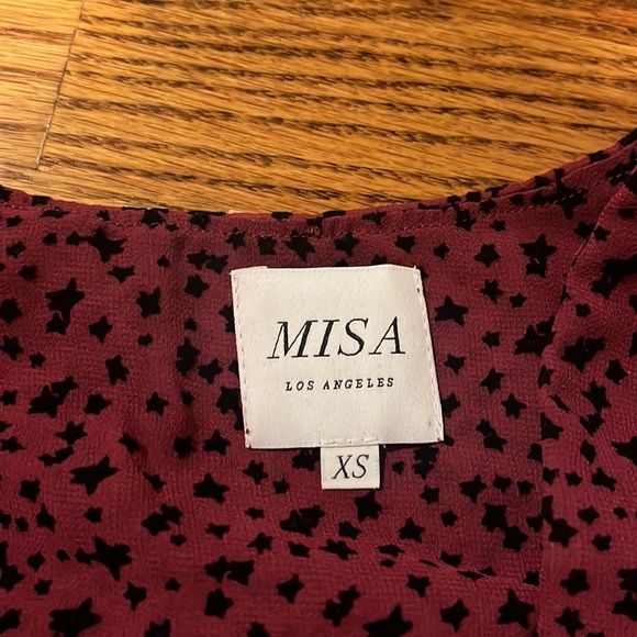 Misa Woman’s Red Printed Body Suit Size XS - Picture 2 of 5